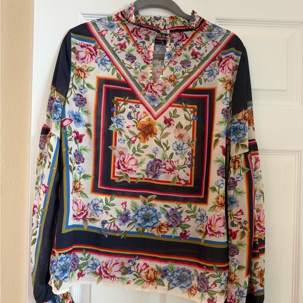 Anthropologie Jealous Tomato Floral Print Blouse - Multicolor - Picture 7 of 8